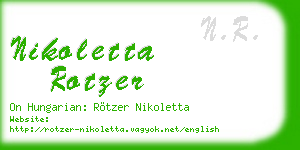 nikoletta rotzer business card